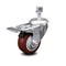 Service Caster 3 Inch Maroon Polyurethane Wheel Swivel 1/2 Inch Stem Caster with Total Lock Brake SCC-TSTTL20S314-PPUB-MRN-121315 - alternate 1